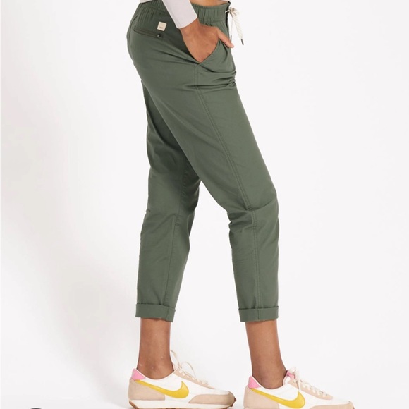Vuori Green Ripstop Pants Five Pocket Design Womens Size Large NWT - Picture 2 of 9